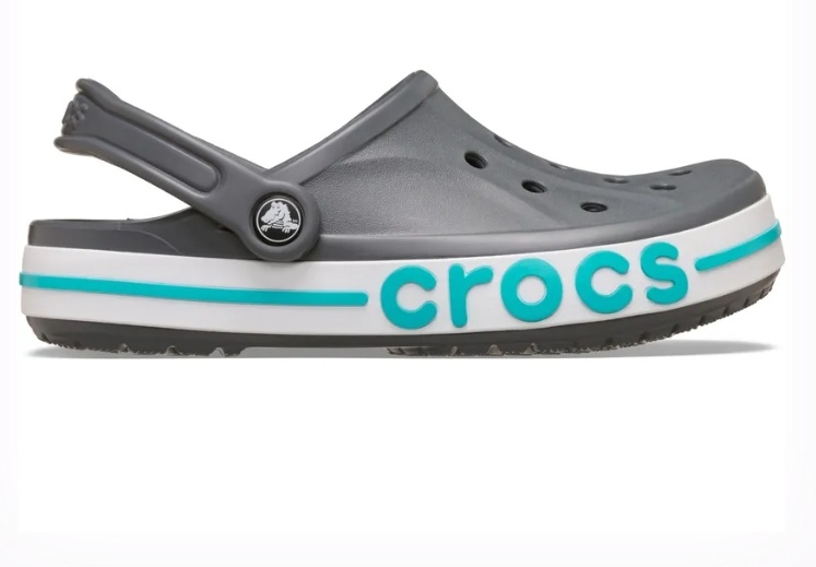 CROCS BAYABAND CHARCOAL/SKYBLUE