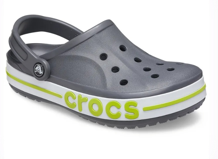 CROCS BAYABAND SLATE GREY LIME PUNCH