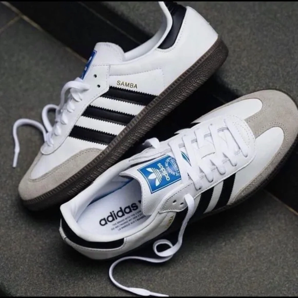 Adidas Samba (White-Black-Grey)